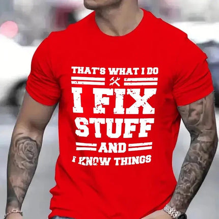 Shirt Funny Mechanic Fix Stuff Short Graphic Tees - Shirt - Funny Tees - Mad Fly Essentials
