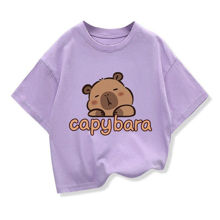 Shirt Girl Capybara Cartoon Animal Tees - Shirt - HAMPSON LANQE - Mad Fly Essentials