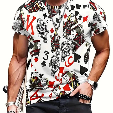 Shirt Men 3D Funny Poker King Playing Cards Medieval Tee - Shirt - Nifineo - Mad Fly Essentials