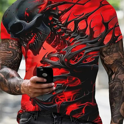Shirt Men 3D Horror Skull Short T-Shirt - Shirt - LETSFIND - Mad Fly Essentials