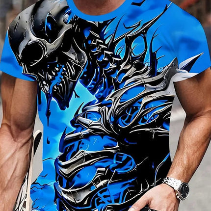 Shirt Men 3D Horror Skull Short T-Shirt - Shirt - LETSFIND - Mad Fly Essentials