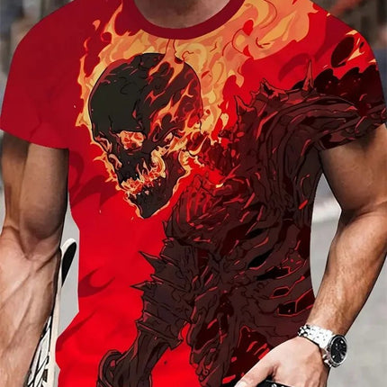 Shirt Men 3D Horror Skull Short T-Shirt - Shirt - LETSFIND - Mad Fly Essentials