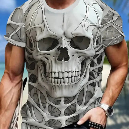 Shirt Men 3D Horror Skull Short T-Shirt - Shirt - LETSFIND - Mad Fly Essentials