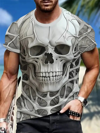 Shirt Men 3D Horror Skull Short T-Shirt - Shirt - LETSFIND - Mad Fly Essentials