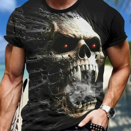 Shirt Men 3D Horror Skull Short T-Shirt - Shirt - LETSFIND - Mad Fly Essentials