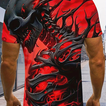 Shirt Men 3D Horror Skull Short T-Shirt - Shirt - LETSFIND - Mad Fly Essentials
