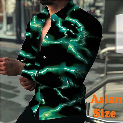 Shirt Men 3D Lightning Hawaiian Party Shirt - Shirt - TrendSetter - Mad Fly Essentials