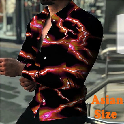 Shirt Men 3D Lightning Hawaiian Party Shirt - Shirt - TrendSetter - Mad Fly Essentials
