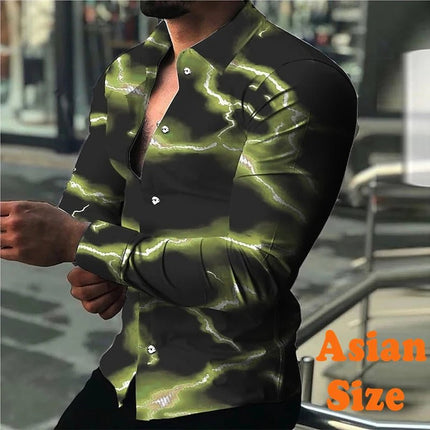 Shirt Men 3D Lightning Hawaiian Party Shirt - Shirt - TrendSetter - Mad Fly Essentials