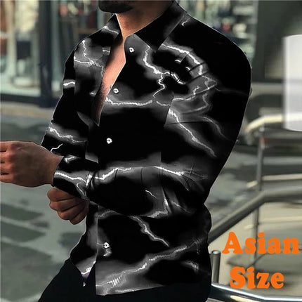 Shirt Men 3D Lightning Hawaiian Party Shirt - Shirt - TrendSetter - Mad Fly Essentials