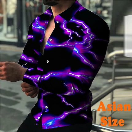 Shirt Men 3D Lightning Hawaiian Party Shirt - Shirt - TrendSetter - Mad Fly Essentials