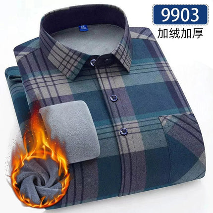 Shirt Men Fashion Brushed Plaid Casual Spring Tee - Shirt - Sam Charleston - Mad Fly Essentials