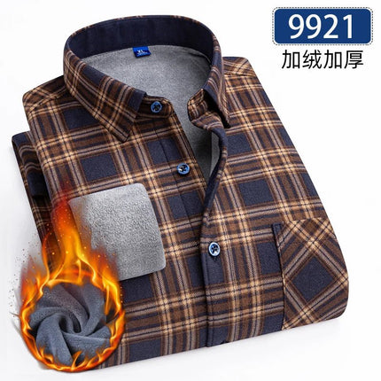 Shirt Men Fashion Brushed Plaid Casual Spring Tee - Shirt - Sam Charleston - Mad Fly Essentials