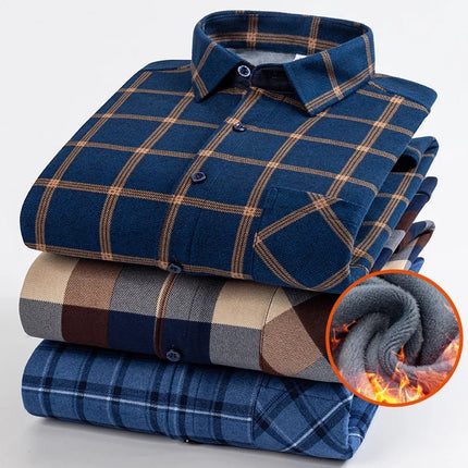 Shirt Men Fashion Brushed Plaid Casual Spring Tee - Shirt - Sam Charleston - Mad Fly Essentials