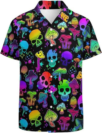 Shirt Men Funny Alien Graphic Hawaiian 3D Tee - Shirt - Fashicon - Mad Fly Essentials