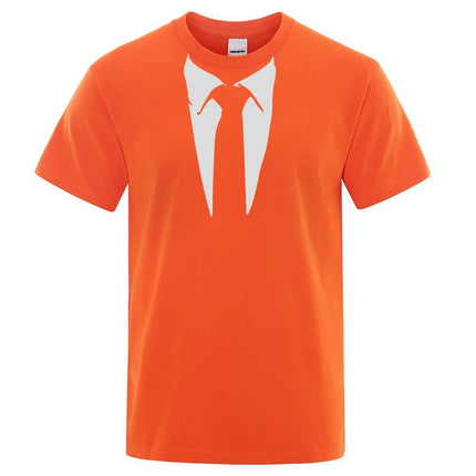 Shirt Men Funny Retro Fashion 3D Tie Tee - Shirt - oufisun - Mad Fly Essentials