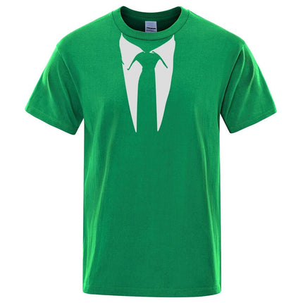 Shirt Men Funny Retro Fashion 3D Tie Tee - Shirt - oufisun - Mad Fly Essentials