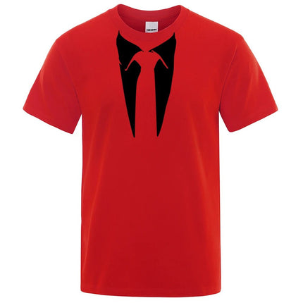 Shirt Men Funny Retro Fashion 3D Tie Tee - Shirt - oufisun - Mad Fly Essentials
