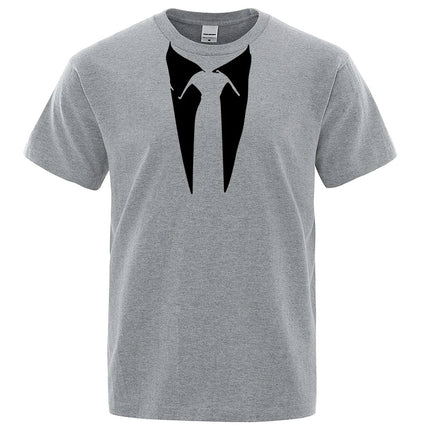 Shirt Men Funny Retro Fashion 3D Tie Tee - Shirt - oufisun - Mad Fly Essentials