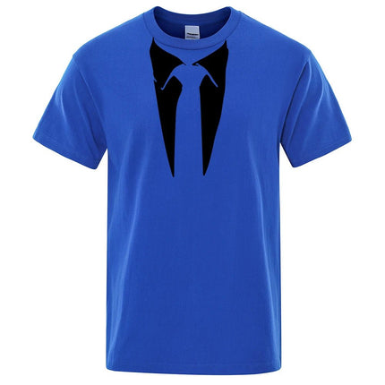 Shirt Men Funny Retro Fashion 3D Tie Tee - Shirt - oufisun - Mad Fly Essentials