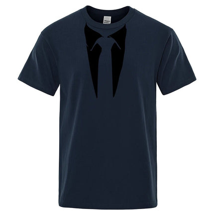 Shirt Men Funny Retro Fashion 3D Tie Tee - Shirt - oufisun - Mad Fly Essentials