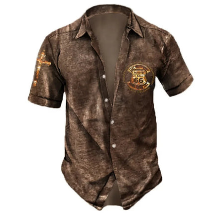 Shirt Men Hawaiian 3D Lapel Skull Party Tees - Shirt - oufisun - Mad Fly Essentials