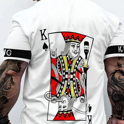 Shirt Men King of Hearts Poker Card T-Shirt - Shirt - GUILAN - Mad Fly Essentials