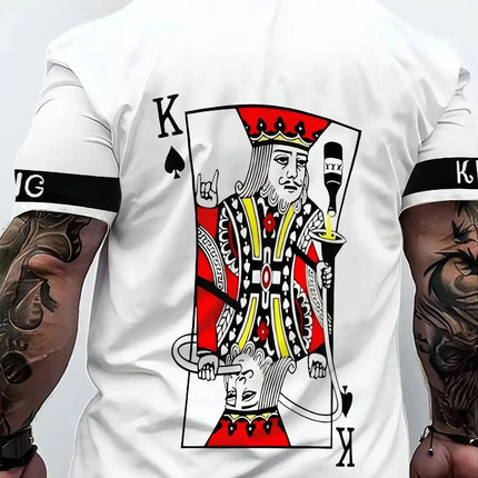 Shirt Men King of Hearts Poker Card T-Shirt - Shirt - GUILAN - Mad Fly Essentials