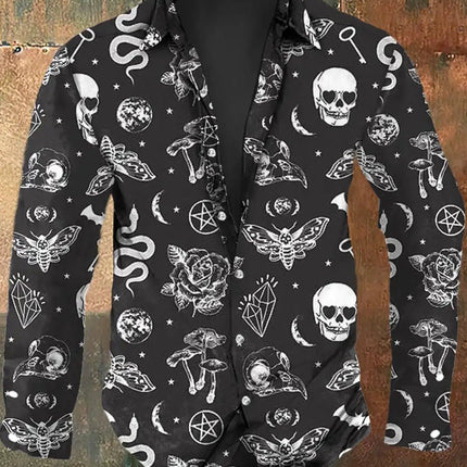 Shirt Men Long Sleeve Alien Fashion Party Apparel 3D Tee - Shirt - Jereno - Mad Fly Essentials