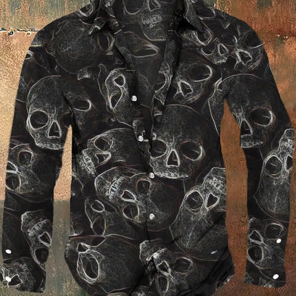 Shirt Men Long Sleeve Alien Fashion Party Apparel 3D Tee - Shirt - Jereno - Mad Fly Essentials