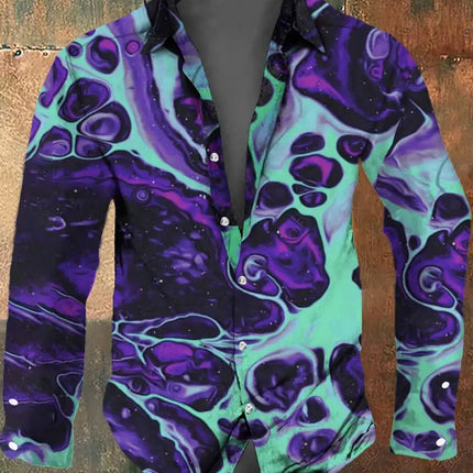 Shirt Men Long Sleeve Alien Fashion Party Apparel 3D Tee - Shirt - Jereno - Mad Fly Essentials