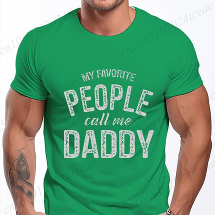 Shirt Men People Call Me Daddy Short Graphic Tees - Shirt - Demlfen - Mad Fly Essentials