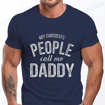 Shirt Men People Call Me Daddy Short Graphic Tees - Shirt - Demlfen - Mad Fly Essentials