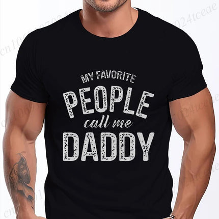 Shirt Men People Call Me Daddy Short Graphic Tees - Shirt - Demlfen - Mad Fly Essentials