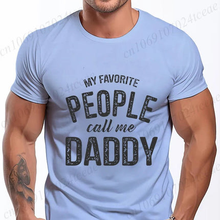 Shirt Men People Call Me Daddy Short Graphic Tees - Shirt - Demlfen - Mad Fly Essentials