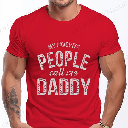 Shirt Men People Call Me Daddy Short Graphic Tees - Shirt - Demlfen - Mad Fly Essentials