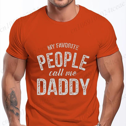 Shirt Men People Call Me Daddy Short Graphic Tees - Shirt - Demlfen - Mad Fly Essentials