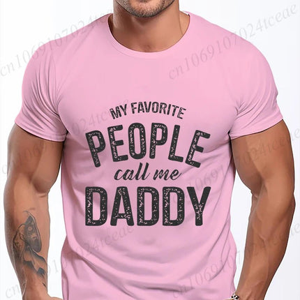 Shirt Men People Call Me Daddy Short Graphic Tees - Shirt - Demlfen - Mad Fly Essentials