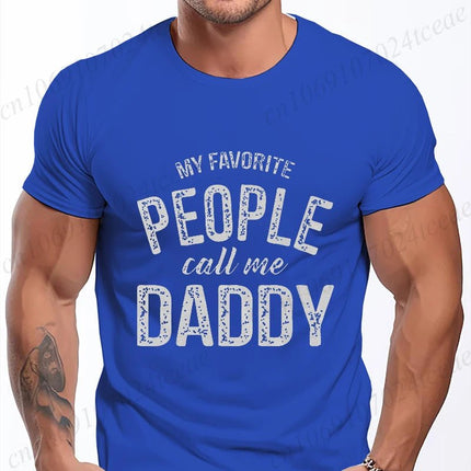 Shirt Men People Call Me Daddy Short Graphic Tees - Shirt - Demlfen - Mad Fly Essentials