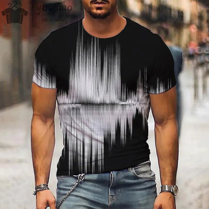 Shirt Men Psychedelic Flame Aurora 3D Summer Tee - Shirt - oufisun - Mad Fly Essentials