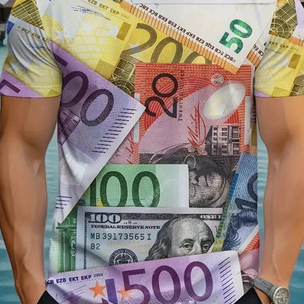 Shirt Men USD Dollar Money Graphic Funny Tees - Shirt - Funny Tees - Mad Fly Essentials