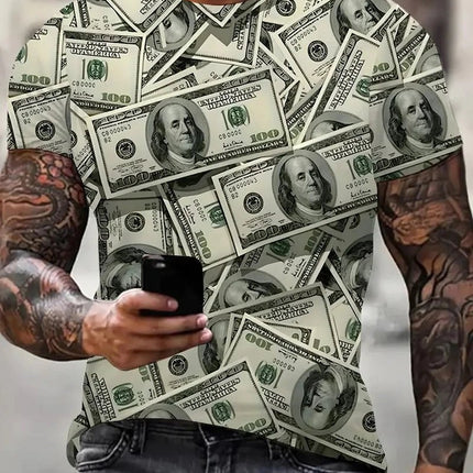 Shirt Men USD Dollar Money Graphic Funny Tees - Shirt - Funny Tees - Mad Fly Essentials