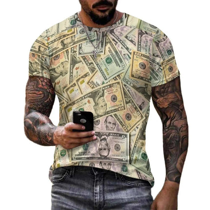 Shirt Men USD Dollar Money Graphic Funny Tees - Shirt - Funny Tees - Mad Fly Essentials