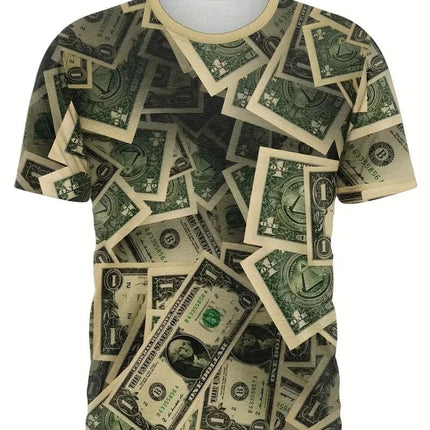 Shirt Men USD Dollar Money Graphic Funny Tees - Shirt - Funny Tees - Mad Fly Essentials