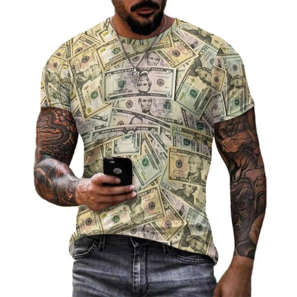 Shirt Men USD Dollar Money Graphic Funny Tees - Shirt - Funny Tees - Mad Fly Essentials