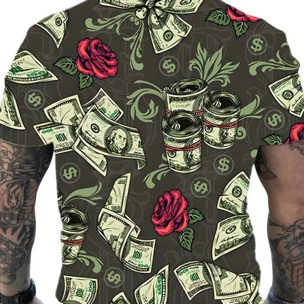 Shirt Men USD Dollar Money Graphic Funny Tees - Shirt - Funny Tees - Mad Fly Essentials