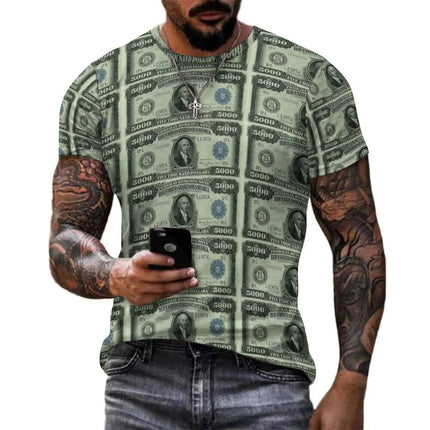Shirt Men USD Dollar Money Graphic Funny Tees - Shirt - Funny Tees - Mad Fly Essentials