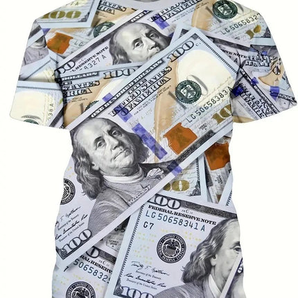 Shirt Men USD Dollar Money Graphic Funny Tees - Shirt - Funny Tees - Mad Fly Essentials