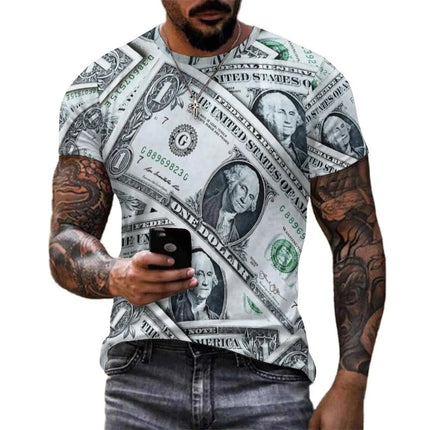 Shirt Men USD Dollar Money Graphic Funny Tees - Shirt - Funny Tees - Mad Fly Essentials