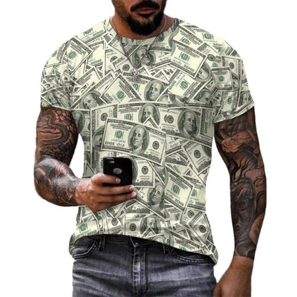 Shirt Men USD Dollar Money Graphic Funny Tees - Shirt - Funny Tees - Mad Fly Essentials